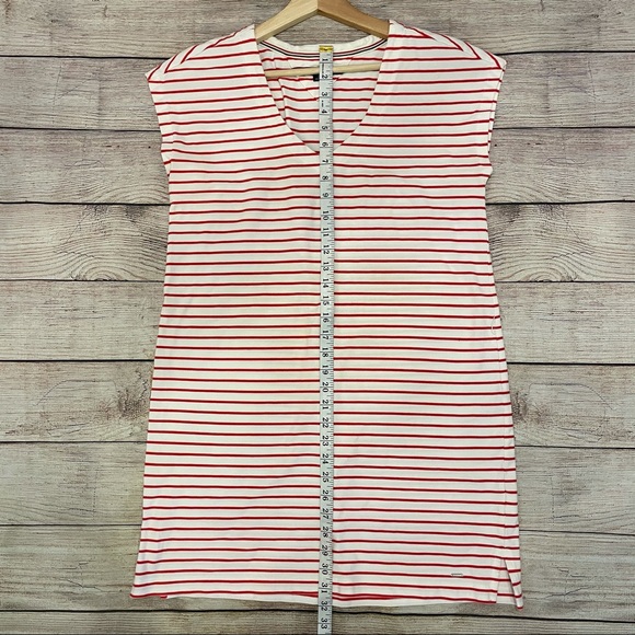 TOMMY HILFIGER Red and White Striped Shift Dress - Picture 6 of 11